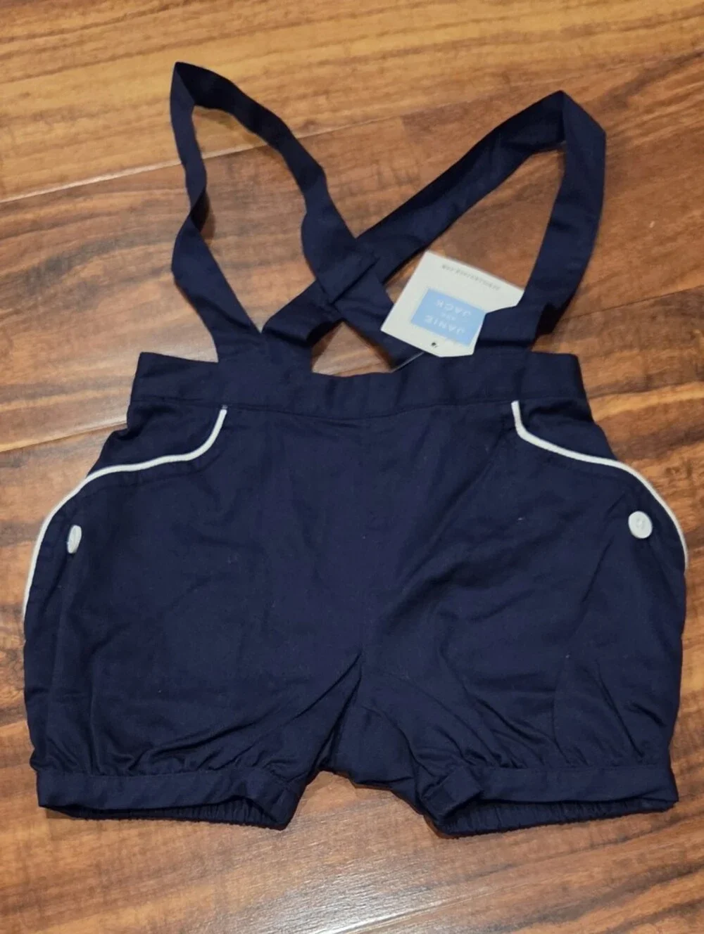 Janie and Jack NWT 6-12 Months Red Striped Sailboat Bodysuit, Suspender Shortall
